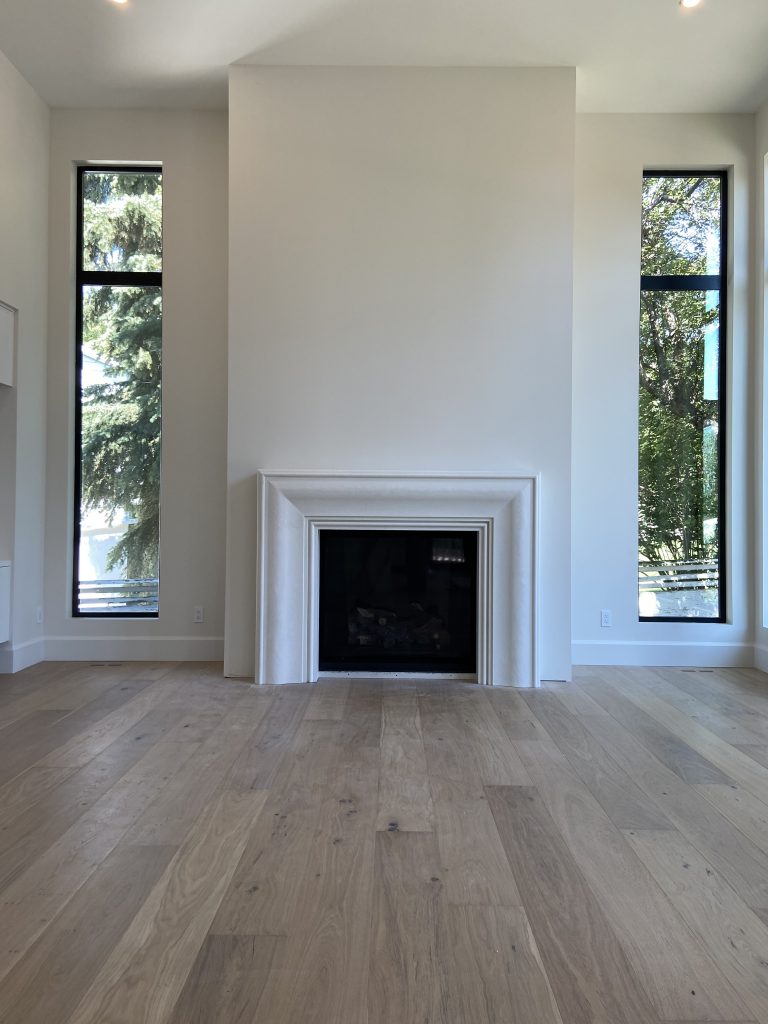 Modern Stone Fireplace Designs by Tuscan Stoneworx Edmonton